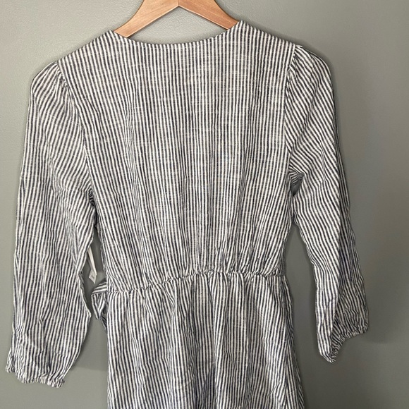 NWT Old Navy Striped Long Sleeve Wrap Dress - Picture 6 of 11
